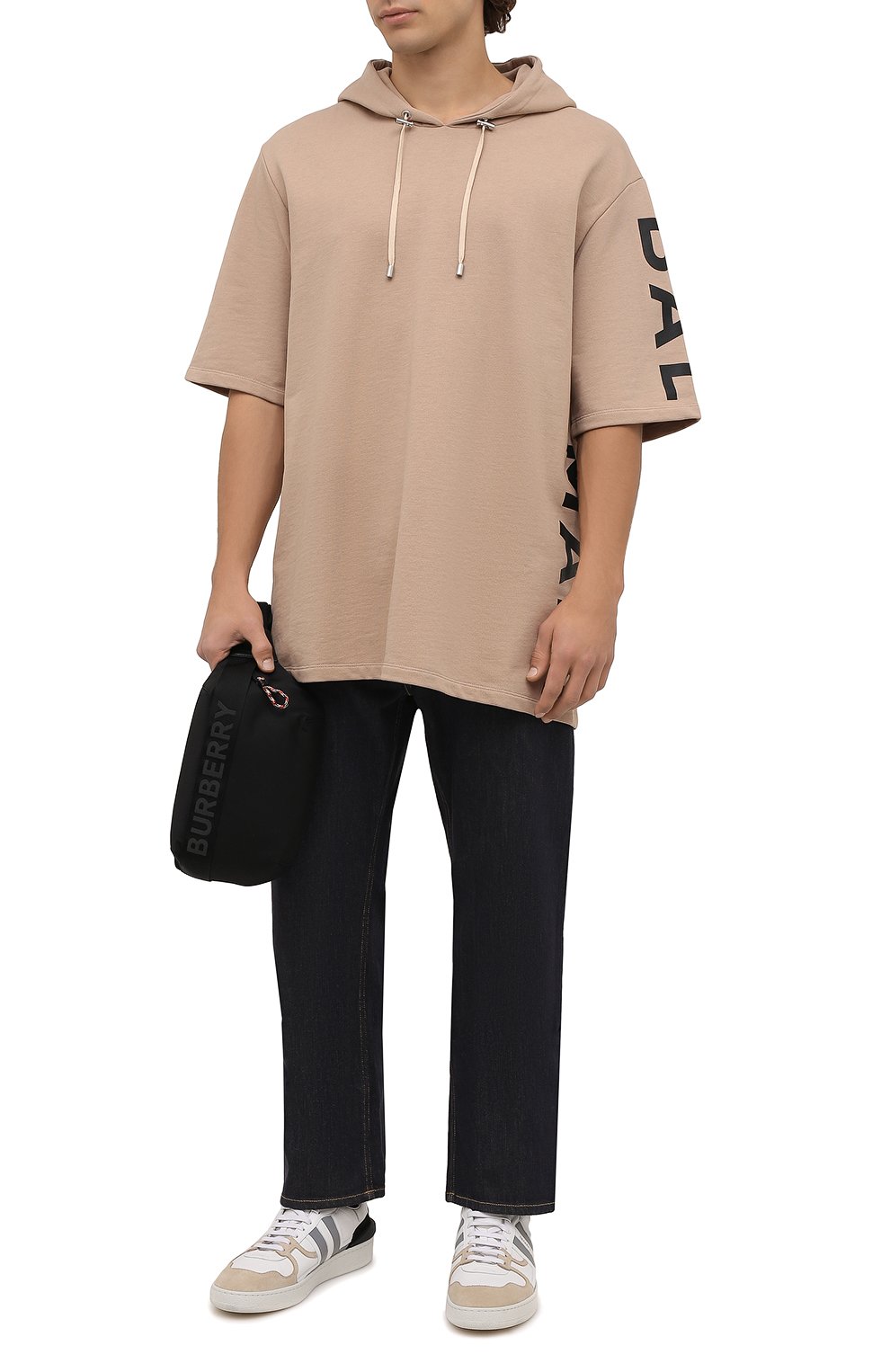 Хлопковое худи BALMAIN бежевого цвета по цене 69950 руб., арт. XH1JL000/BB15, фото 2 Хлопковое худи BALMAIN, арт. XH1JL000/BB15, фото 2