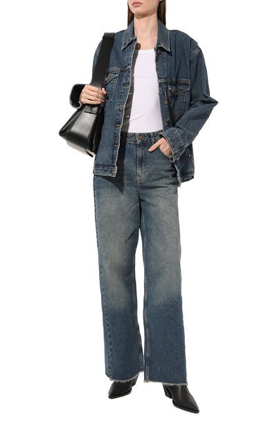 Джинсовая куртка LESYANEBO тёмно-голубого цвета по цене 26000 руб., арт. SS23/DENIMJ002, фото 2 Джинсовая куртка LESYANEBO, арт. SS23/DENIMJ002, фото 2