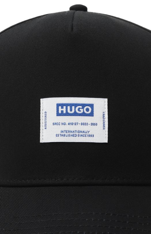 Хлопковая бейсболка HUGO Blue 50544433 Чёрный  50544433 Фото 3