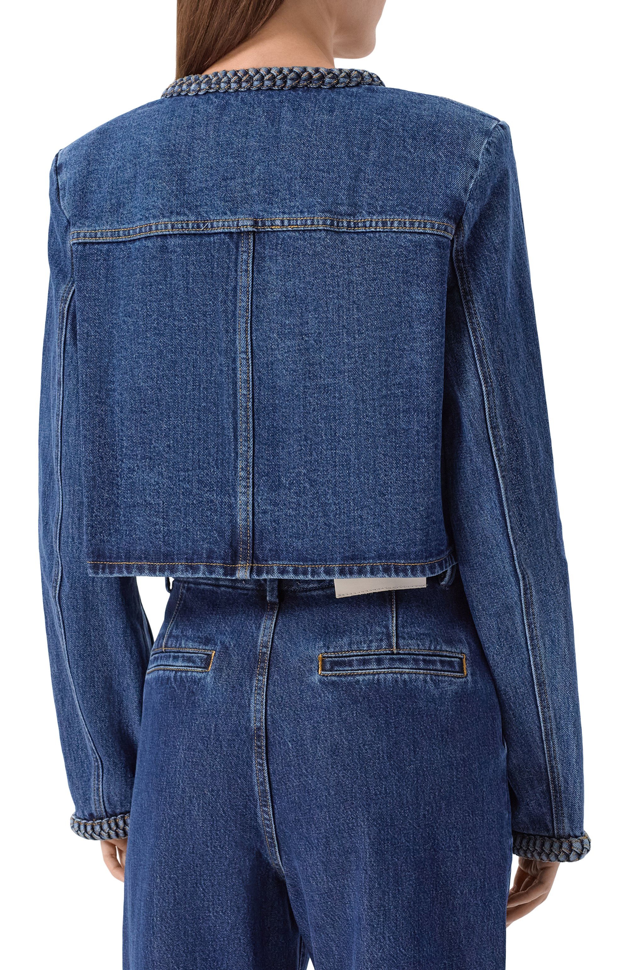 Джинсовый жакет SELF-PORTRAIT, арт. AW25814JBL, фото 4