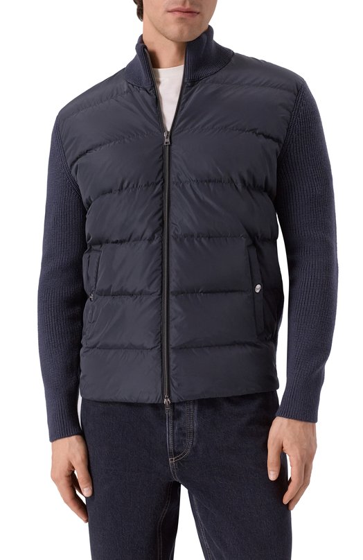 Комбинированный кардиган Herno MP000126U/70061 Синий  MP000126U/70061 Фото 3