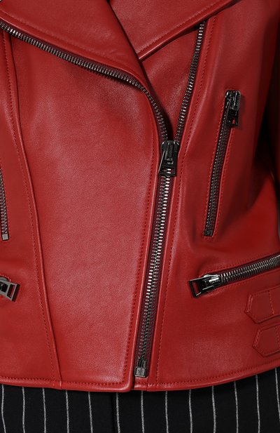Приталенная кожаная куртка с косой молнией TOM FORD, арт. GIL490-LEX155, фото 5