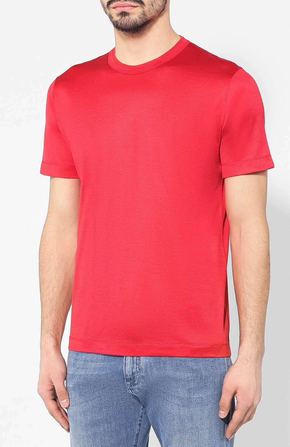 Шелковая футболка CORTIGIANI, арт. 616650/0000, фото 3