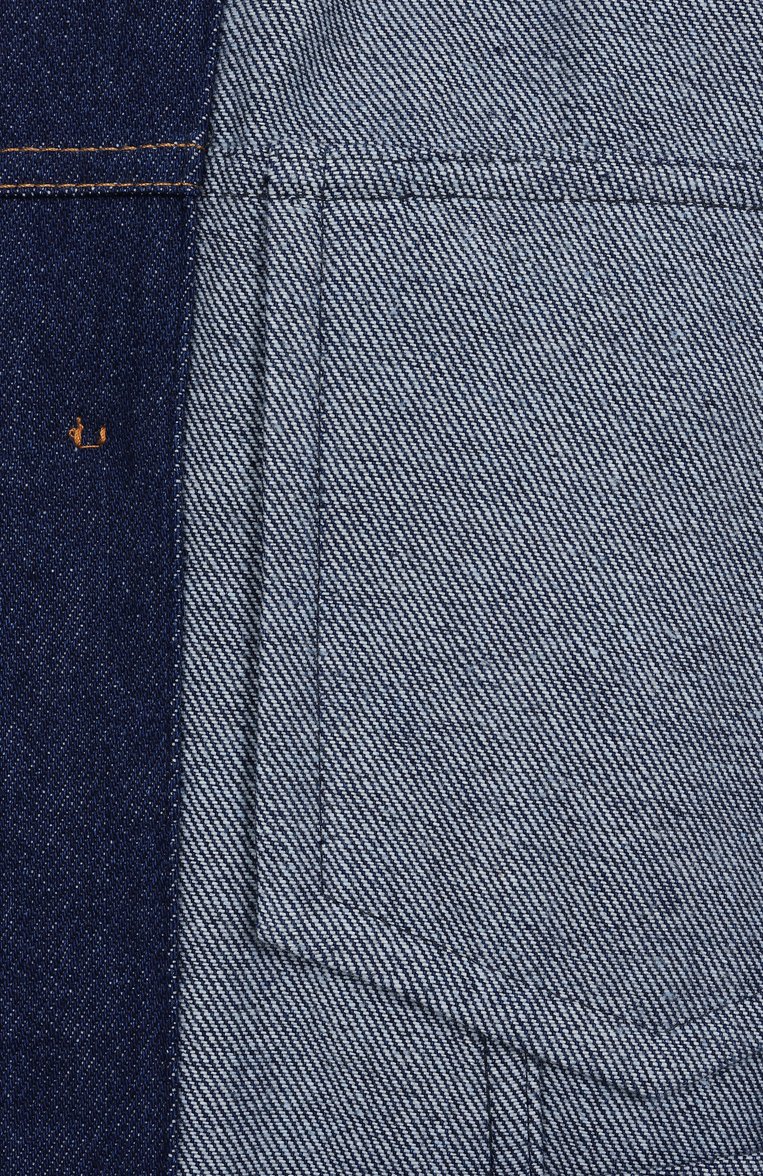 Мужская джинсовая куртка KITON темно-синего цвета, арт. UW2095V0859F01 | Фото 7 (Длина (верхняя одежда): Короткие; Материал внешний: Хлопок, Деним; Материал подклада: Купро; Рукава: Длинные; Кросс-КТ: Деним, Легкие; Стили: Кэжуэл)