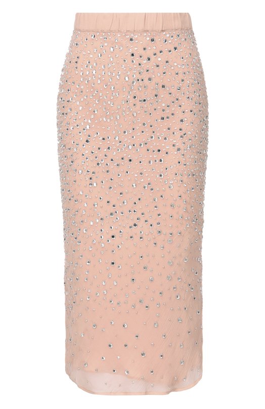 Шелковая юбка с отделкой стразами Albus Lumen AL.RT26.SKIRT01 Розовый AL.RT26.SKIRT01