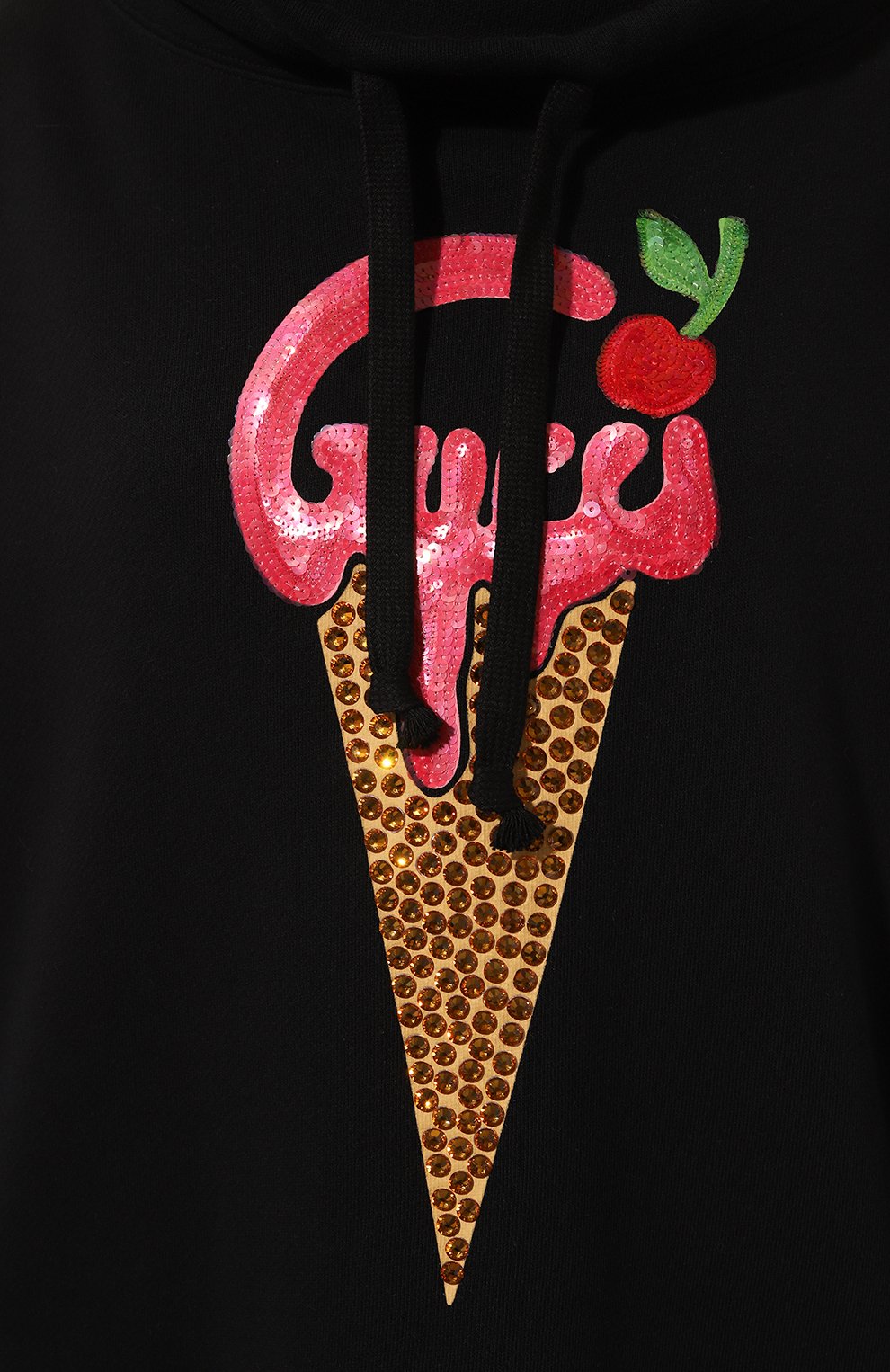 Хлопковое худи GUCCI черного цвета по цене 191500 руб., арт. 717417/XJE7N, фото 5 Хлопковое худи GUCCI, арт. 717417/XJE7N, фото 5