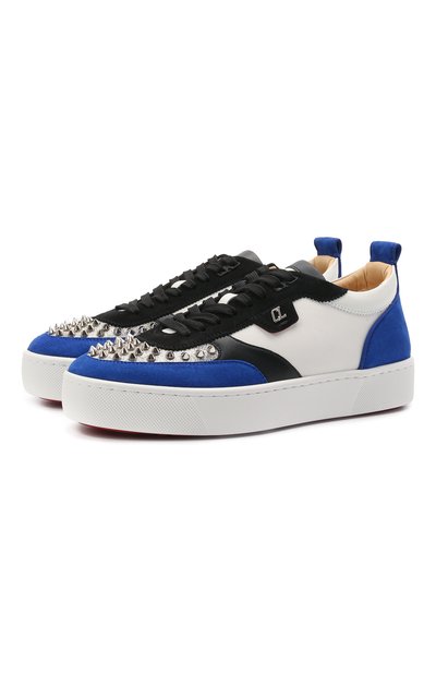 Мужские комбинированные кеды happyrui spikes CHRISTIAN LOUBOUTIN, арт. 1210934/HAPPYRUI SPIKES FLAT