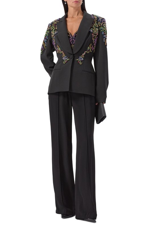 Жакет с отделкой стразами и пайетками Zuhair Murad PJK25001/CRCA019 Чёрный  PJK25001/CRCA019 Фото 2