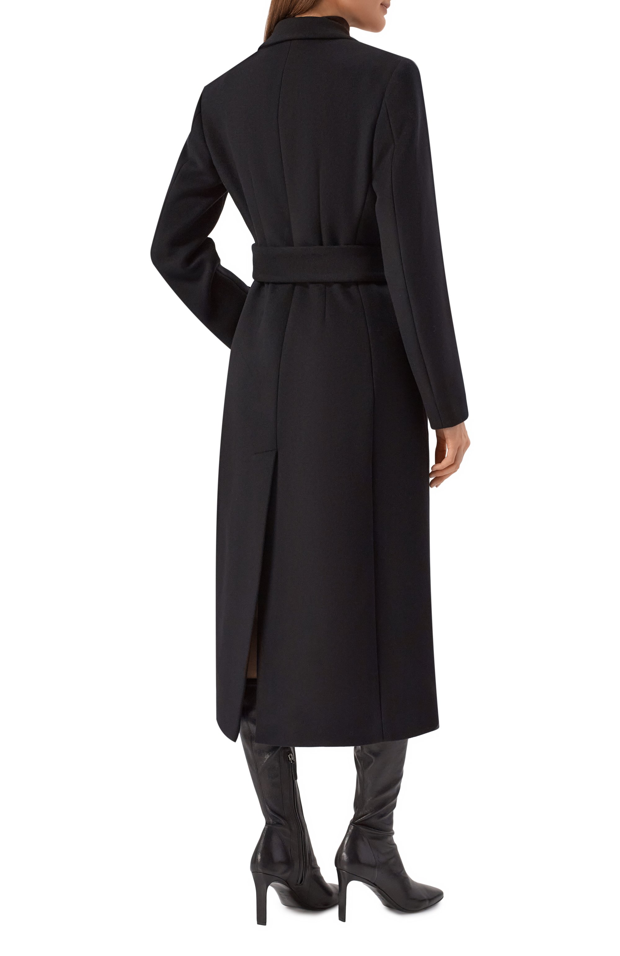 Шерстяное пальто MSGM черного цвета по цене 89950 руб., арт. 3941MDC10/257603, фото 4 Шерстяное пальто MSGM, арт. 3941MDC10/257603, фото 4