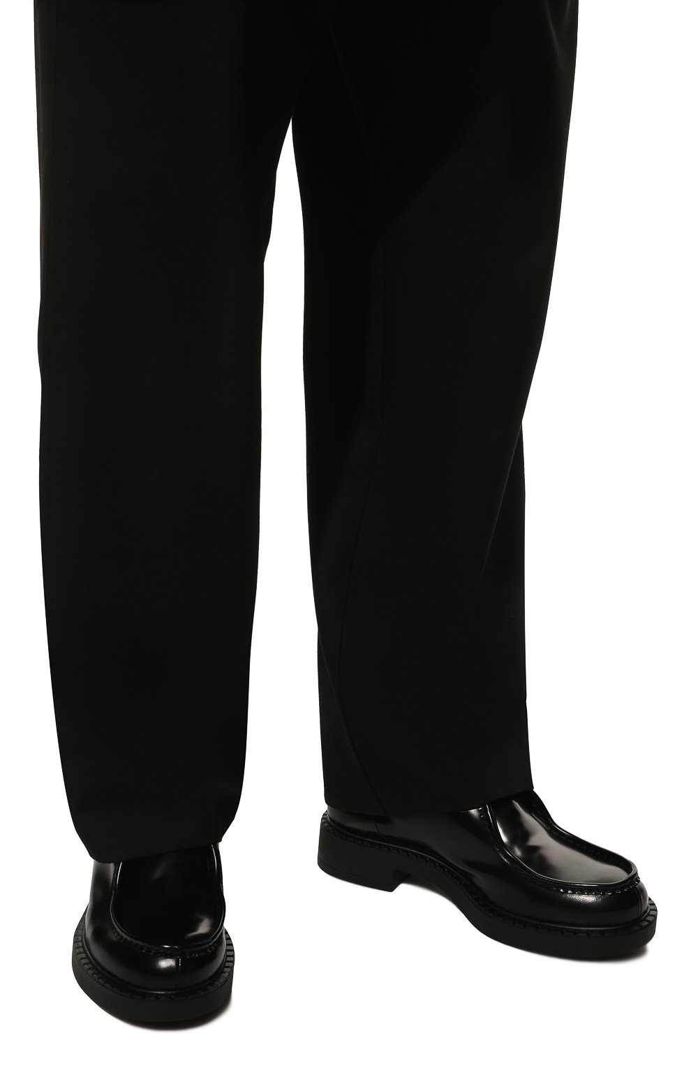 Кожаные дерби PRADA черного цвета по цене 93000 руб., арт. 2EE346-055-F0002, фото 3 Кожаные дерби PRADA, арт. 2EE346-055-F0002, фото 3