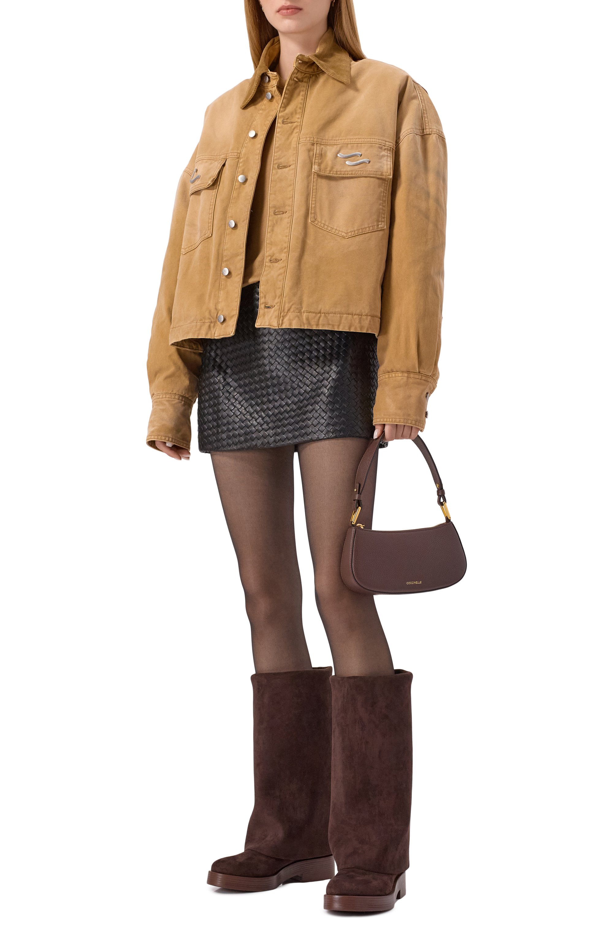 Сумка merveille COCCINELLE темно-коричневого цвета по цене 22600 руб., арт. E5MRF520101, фото 7 Сумка merveille COCCINELLE, арт. E5MRF520101, фото 7