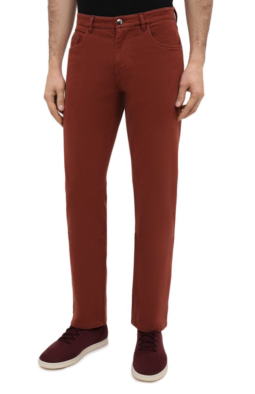 Хлопковые брюки Zilli M0U-D0160-C0TE1/R001 Коричневый  M0U-D0160-C0TE1/R001 Фото 3