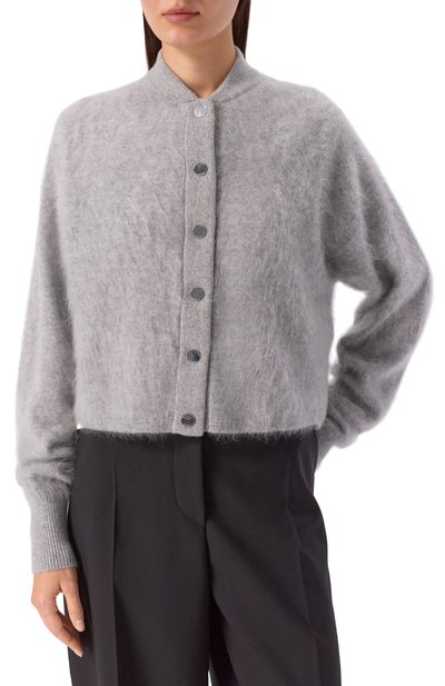 Кашемировый кардиган SPORTMAX серого цвета по цене 88250 руб., арт. ERC0LE, фото 3 Кашемировый кардиган SPORTMAX, арт. ERC0LE, фото 3