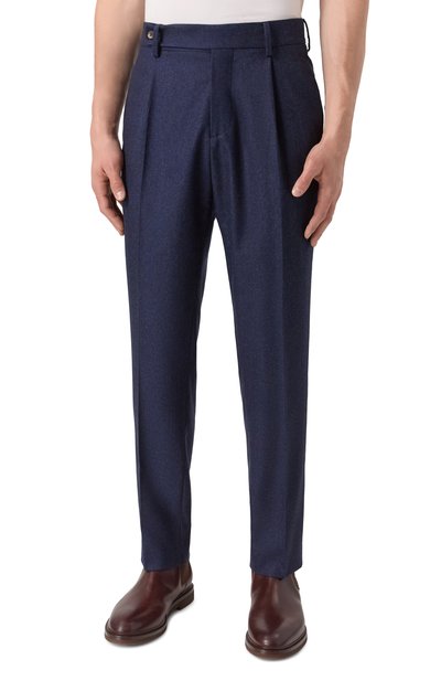 Брюки из шерсти и кашемира COLOMBO темно-синего цвета по цене 165500 руб., арт. PA00554/61088-10, фото 3 Брюки из шерсти и кашемира COLOMBO, арт. PA00554/61088-10, фото 3