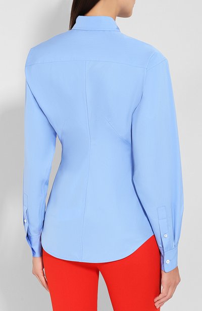 Хлопковая рубашка VICTORIA BECKHAM, арт. SH FIT 1800C MSS19 C0TT0N P0PLIN, фото 4
