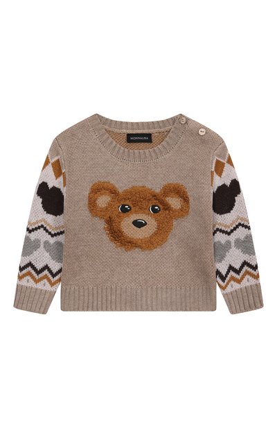 Хлопковый пуловер MONNALISA, арт. 28F607