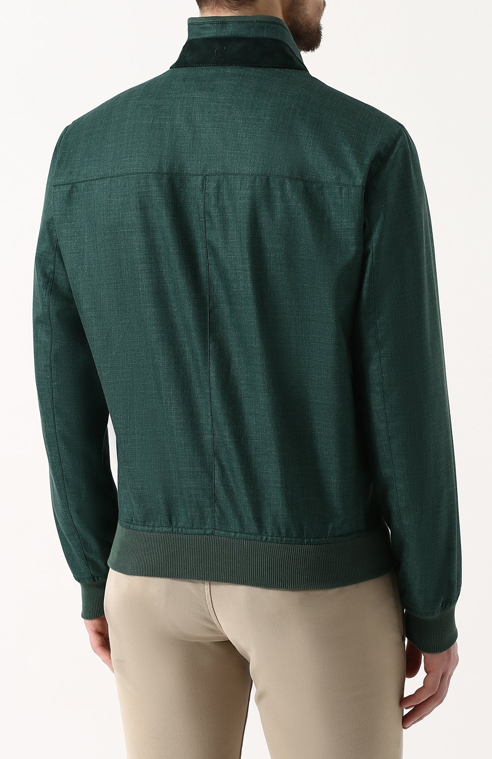 Бомбер на молнии из смеси шерсти и льна с шелком ANDREA CAMPAGNA, арт. A5T501/3934, фото 4