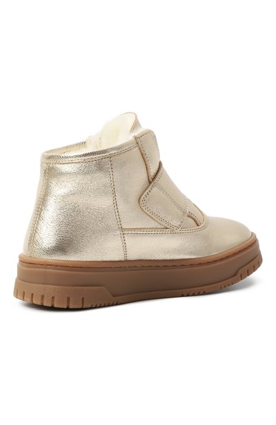 Кожаные ботинки MISSOURI золотого цвета по цене 27850 руб., арт. 2208/27-30, фото 3 Кожаные ботинки MISSOURI, арт. 2208/27-30, фото 3