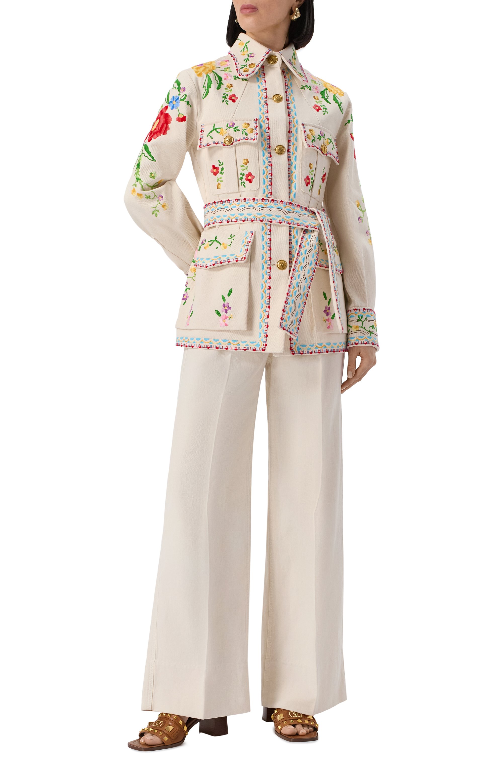 Хлопковый жакет VALENTINO, арт. 6B3DC04J918, фото 2