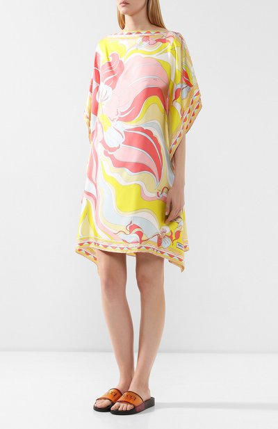 Шелковая туника EMILIO PUCCI разноцветного цвета по цене 92700 руб., арт. 9RWL97/9R823, фото 3 Шелковая туника EMILIO PUCCI, арт. 9RWL97/9R823, фото 3