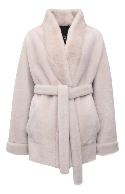 Шуба с отделкой из меха норки BLANCHA, арт. 21095/200/21/LATTE, фото 1