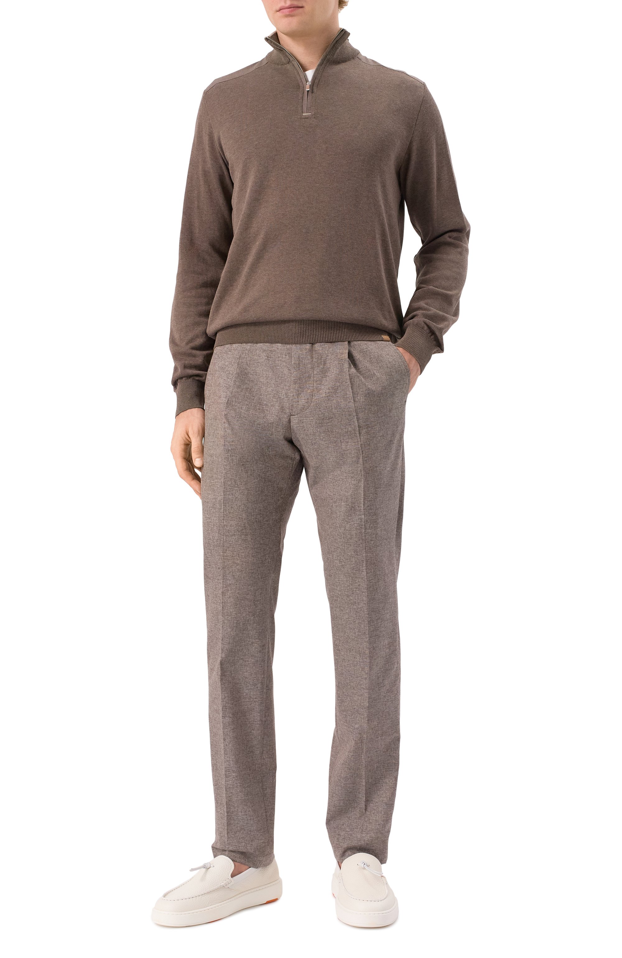 Джемпер из шелка и хлопка PAUL&SHARK коричневого цвета по цене 95050 руб., арт. 25411631/XXL, фото 2 Джемпер из шелка и хлопка PAUL&SHARK, арт. 25411631/XXL, фото 2