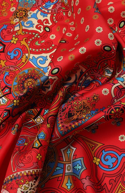 Шелковый платок ensemble RADICAL CHIC красного цвета по цене 19760 руб., арт. 20188.21.02, фото 3 Шелковый платок ensemble RADICAL CHIC, арт. 20188.21.02, фото 3