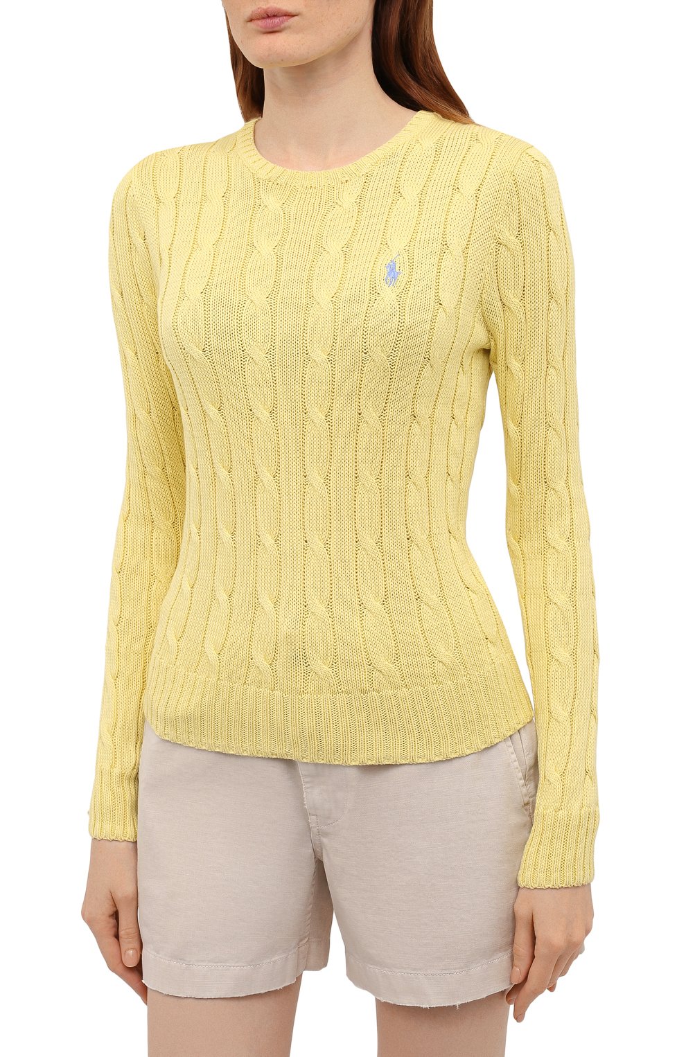 Хлопковый пуловер POLO RALPH LAUREN желтого цвета по цене 19650 руб., арт. 211580009, фото 3 Хлопковый пуловер POLO RALPH LAUREN, арт. 211580009, фото 3