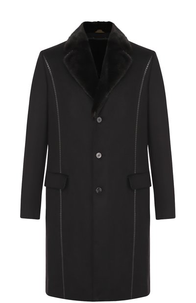 Однобортное кашемировое пальто с меховой подстежкой ZILLI, арт. A0ANDR-03001/10LJ, фото 1