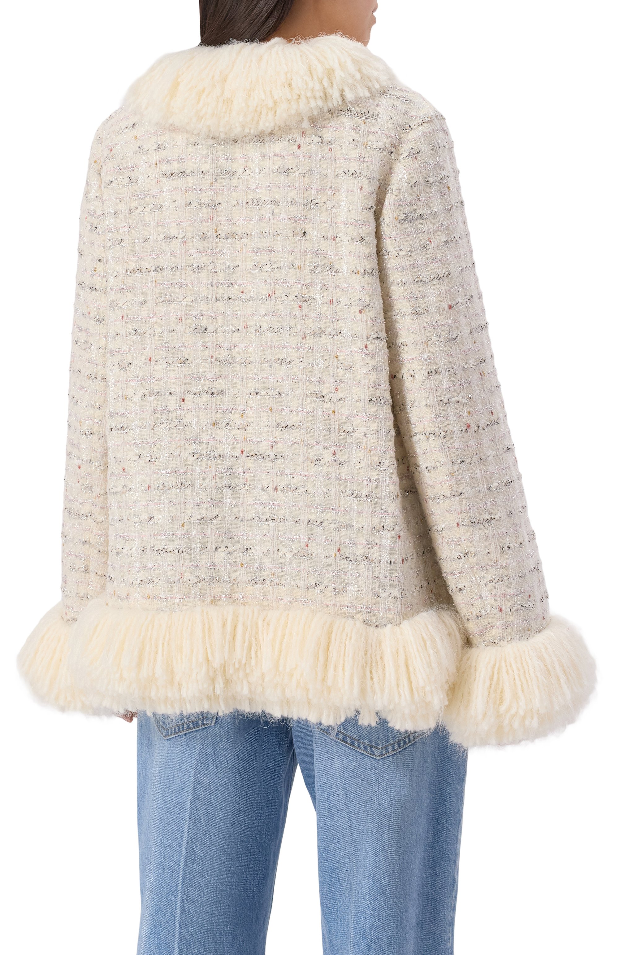 Твидовое полупальто GIAMBATTISTA VALLI, арт. 25FWPVCA8062/04LIN, фото 4