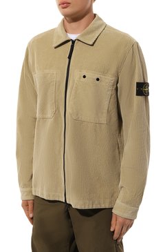 Мужская вельветовая куртка STONE ISLAND серого цвета, арт. 811511604 | Фото 3 (Материал внешний: Хлопок; Материал сплава: Проставлено; Рукава: Длинные; Драгоценные камни: Проставлено; Длина (верхняя одежда): Короткие; Кросс-КТ: Куртка, Ветровка; Стили: Кэжуэл)