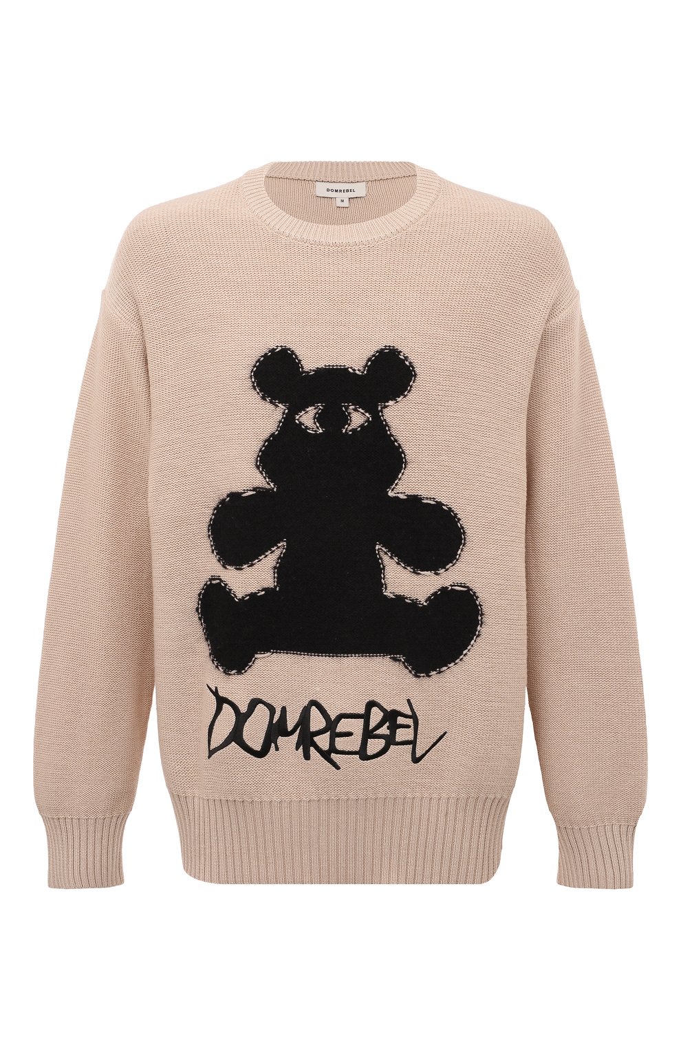 Свитер из шерсти и хлопка DOMREBEL бежевого цвета по цене 35050 руб., арт. BEARCL0PS/KNIT SWEATER, фото 1 Свитер из шерсти и хлопка DOMREBEL, арт. BEARCL0PS/KNIT SWEATER, фото 1