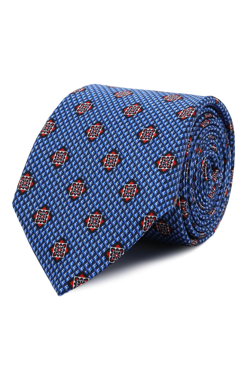 Шелковый галстук CANALI синего цвета по цене 13900 руб., арт. 18/HS03210, фото 1 Шелковый галстук CANALI, арт. 18/HS03210, фото 1