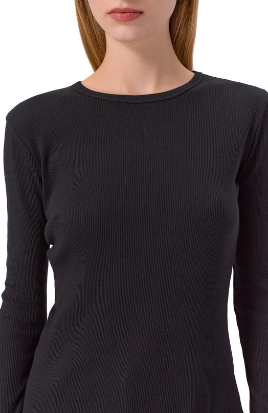 Хлопковый лонгслив Ann Demeulemeester B0011488/FA659 Чёрный  B0011488/FA659 Фото 5