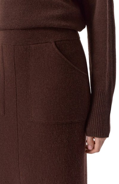 Юбка из шерсти и кашемира ALLUDE коричневого цвета по цене 65950 руб., арт. 255/17617, фото 5 Юбка из шерсти и кашемира ALLUDE, арт. 255/17617, фото 5