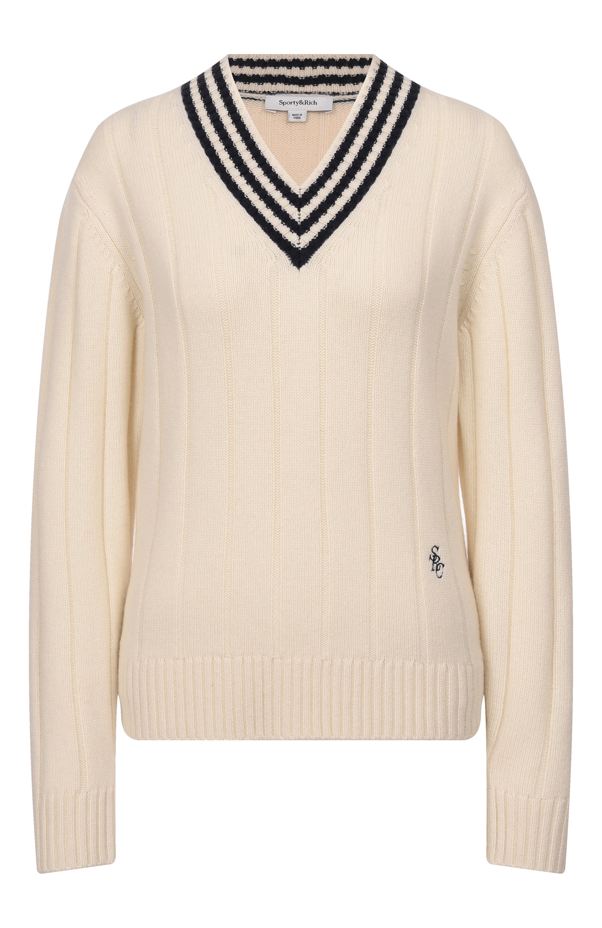 Пуловер из кашемира и шерсти SPORTY AND RICH, арт. WS07961302WH63, фото 1