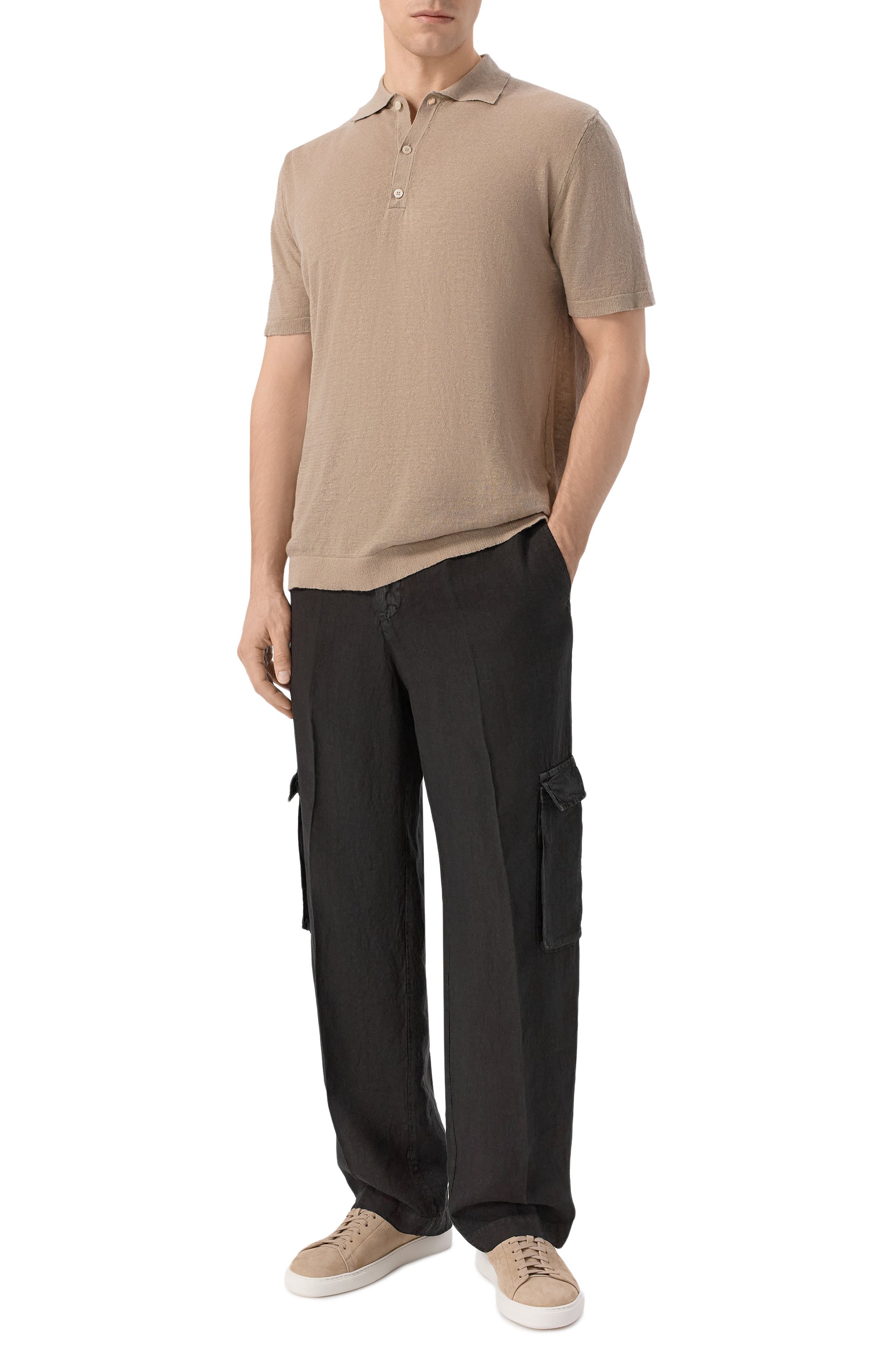 Льняные брюки-карго INLINUM, арт. CARG0RU/TR0PEA, фото 2