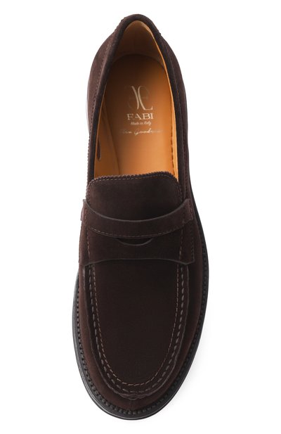 Замшевые пенни-лоферы FABI, арт. FU1479/VEL0UR DARK, фото 5