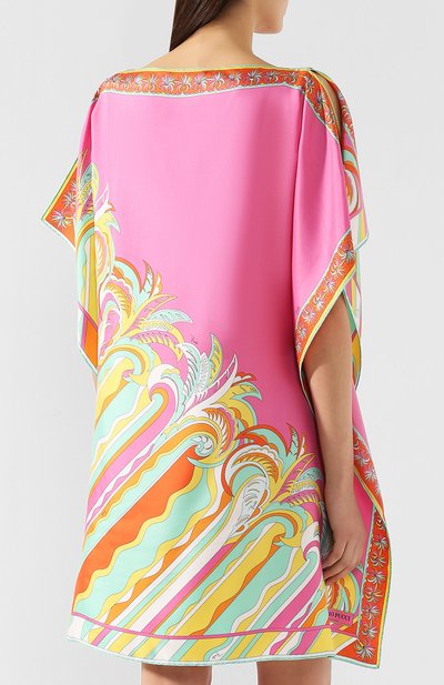 Шелковая туника EMILIO PUCCI кораллового цвета по цене 89950 руб., арт. 9HWL97/9H821, фото 4 Шелковая туника EMILIO PUCCI, арт. 9HWL97/9H821, фото 4