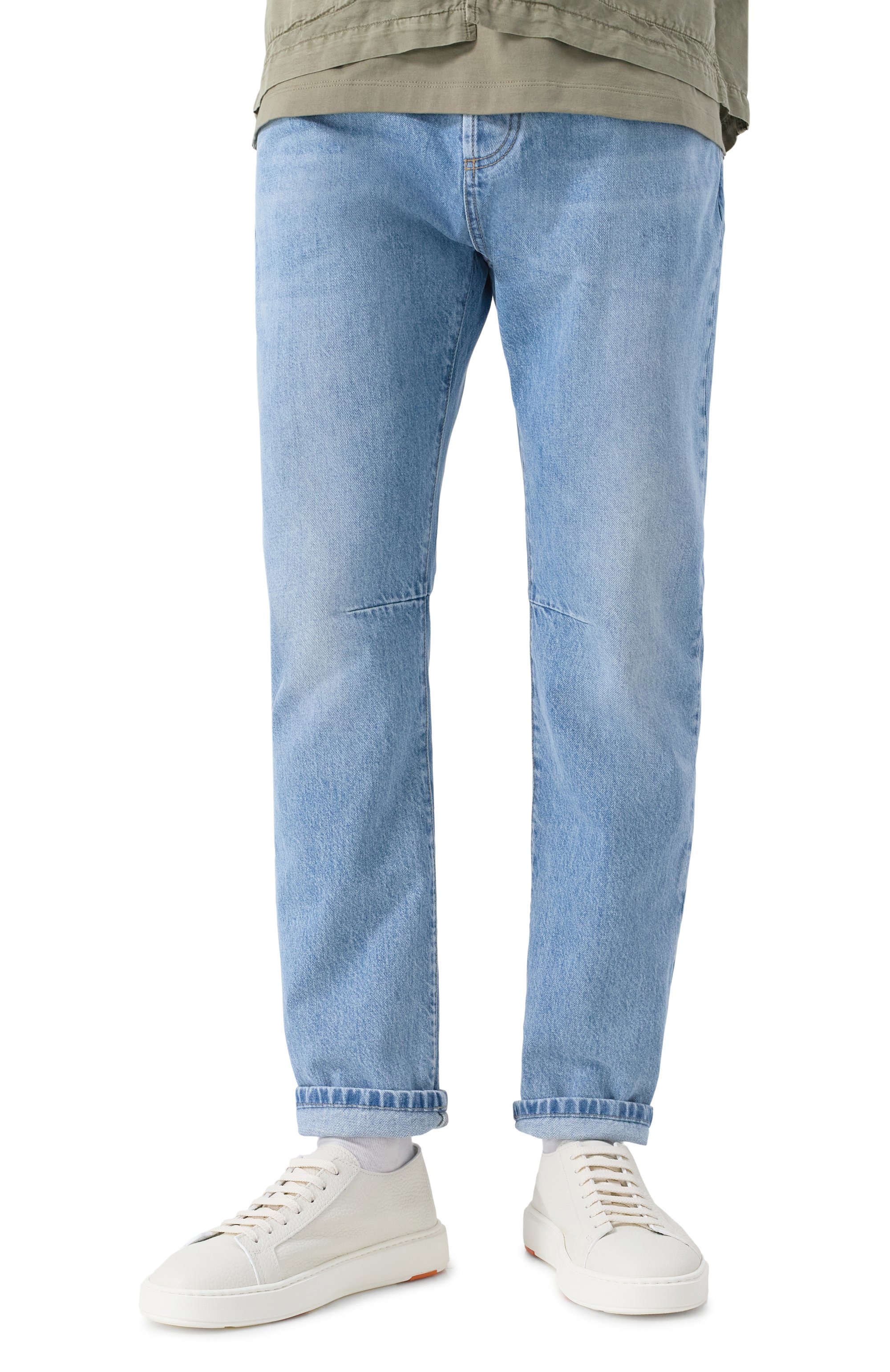 Кожаные кеды cleanic SANTONI белого цвета по цене 58850 руб., арт. MBCG21430BARCMMD, фото 3 Кожаные кеды cleanic SANTONI, арт. MBCG21430BARCMMD, фото 3