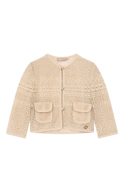 Хлопковый жакет ELIE SAAB JUNIOR, арт. EFGC015/TS1124_001