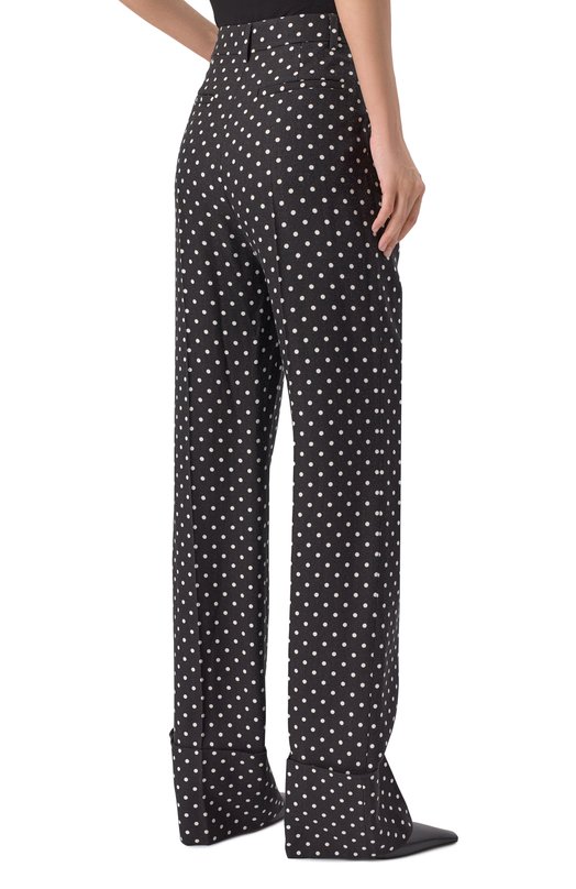 Брюки из вискозы Valentino 6B0RB6F0/98S Чёрно-белый  6B0RB6F0/98S Фото 4