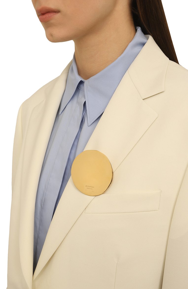 Женская брошь JIL SANDER золотого цвета, арт. J11VK0001 J12002/G0LD | Фото 2 (Материал: Серебро; Региональные ограничения белый список (Axapta Mercury): Не проставлено; Нос: Не проставлено)