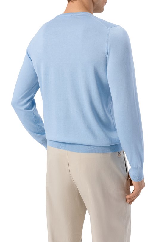 Джемпер из шелка и хлопка Gran Sasso 43167/16290 Голубой  43167/16290 Фото 4