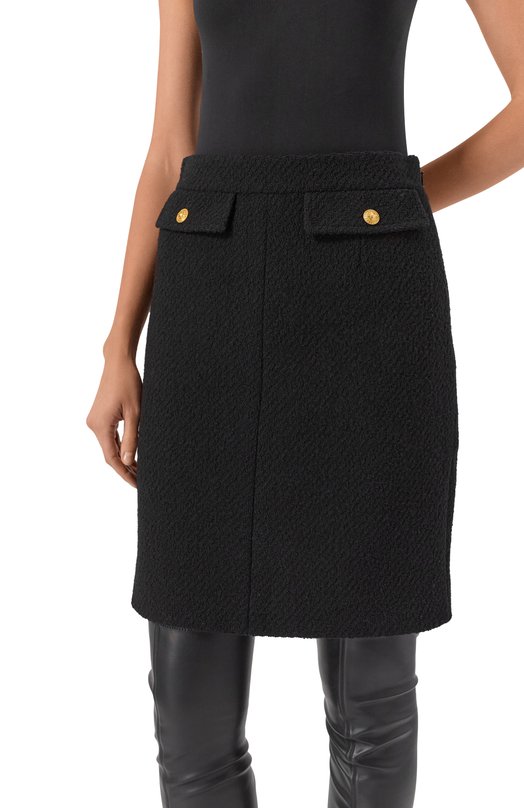 Шерстяная юбка Chloé CH25AJU10935 Чёрный  CH25AJU10935 Фото 5