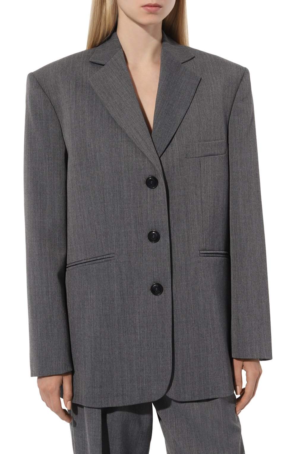 Жакет ROHE серого цвета по цене 61550 руб., арт. 408-11-277, фото 3 Жакет ROHE, арт. 408-11-277, фото 3