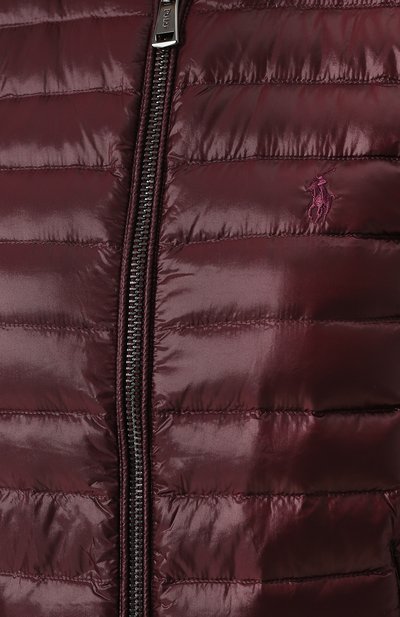 Однотонная стеганая куртка на молнии POLO RALPH LAUREN бордового цвета по цене 34600 руб., арт. 211705953, фото 5 Однотонная стеганая куртка на молнии POLO RALPH LAUREN, арт. 211705953, фото 5