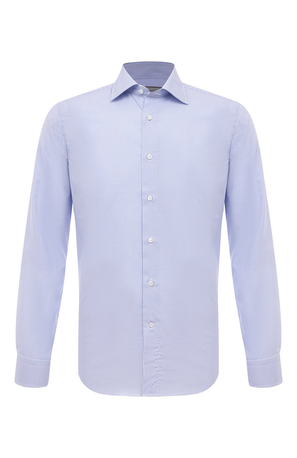 Хлопковая сорочка CANALI голубого цвета по цене 32100 руб., арт. NX18/GR01593, фото 1 Хлопковая сорочка CANALI, арт. NX18/GR01593, фото 1