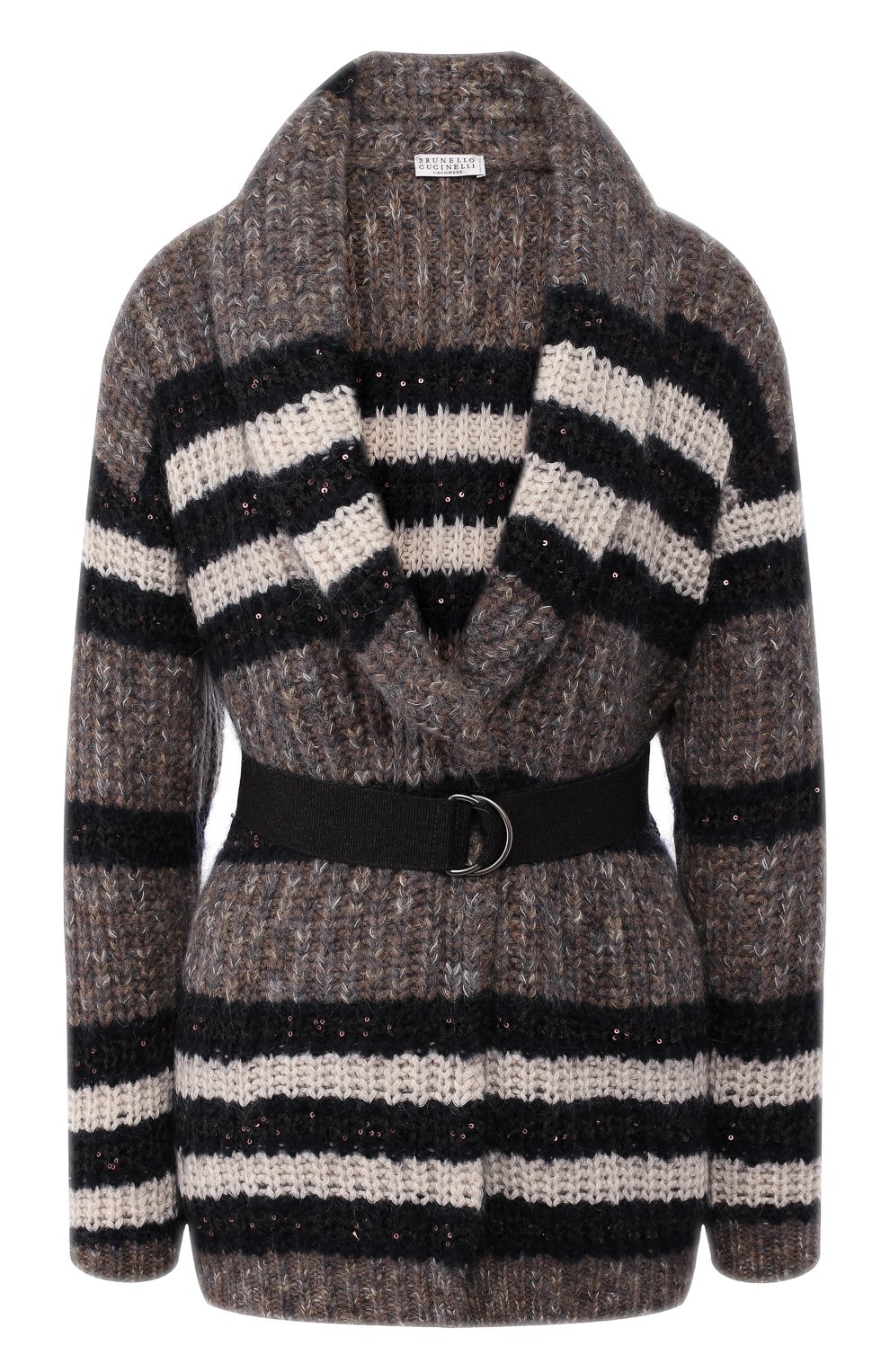 Кардиган с поясом BRUNELLO CUCINELLI темно-синего цвета по цене 329500 руб., арт. M4Q361906, фото 1 Кардиган с поясом BRUNELLO CUCINELLI, арт. M4Q361906, фото 1
