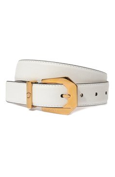 Женский кожаный ремень VERSACE белого цвета, арт. 1007419/DV3T | Фото 1 (Нос: Не проставлено; Материал: Натуральная кожа)
